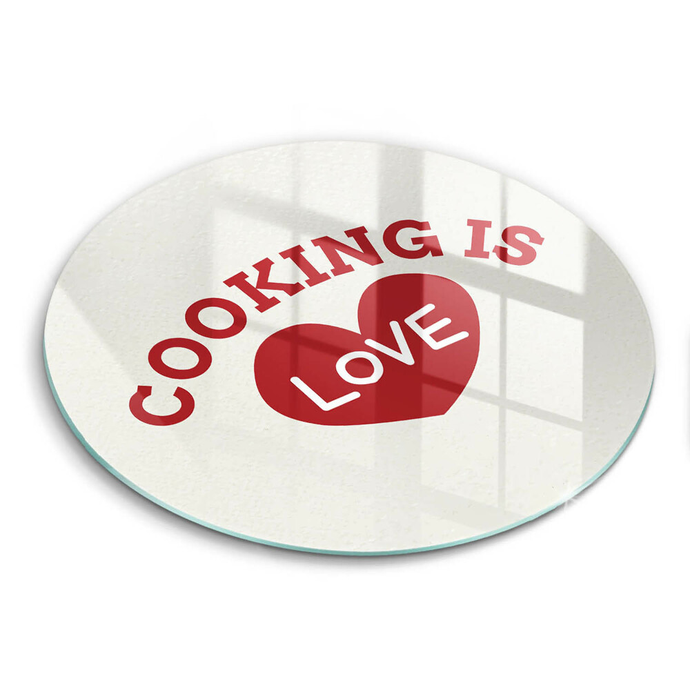 Deska kuchenna Napis Cooking is love