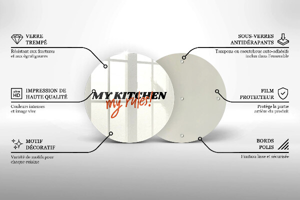 Deska kuchenna Napis My kitchen my rules