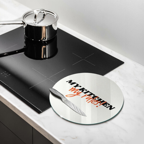 Deska kuchenna Napis My kitchen my rules