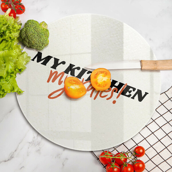 Deska kuchenna Napis My kitchen my rules