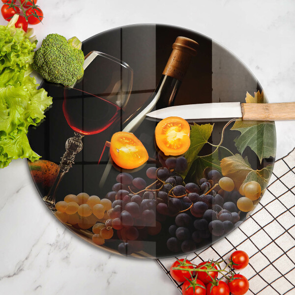 Deska kuchenna Kieliszek wina i winogrona