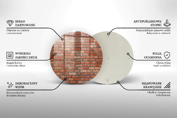 Deska kuchenna szklana Ceglana ściana mur