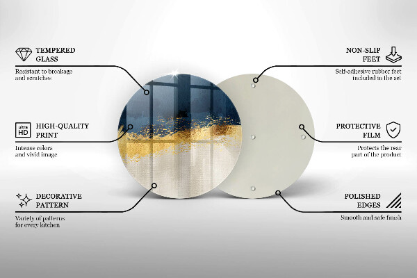 Deska kuchenna szklana Abstrakcja złoto