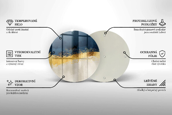 Deska kuchenna szklana Abstrakcja złoto