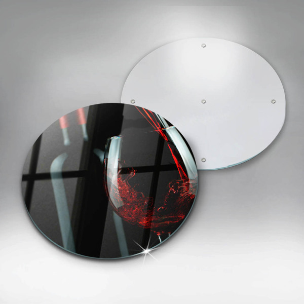 Deska kuchenna szklana Butelka wina i kieliszek