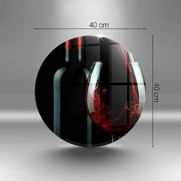 Deska kuchenna szklana Butelka wina i kieliszek