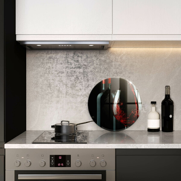 Deska kuchenna szklana Butelka wina i kieliszek