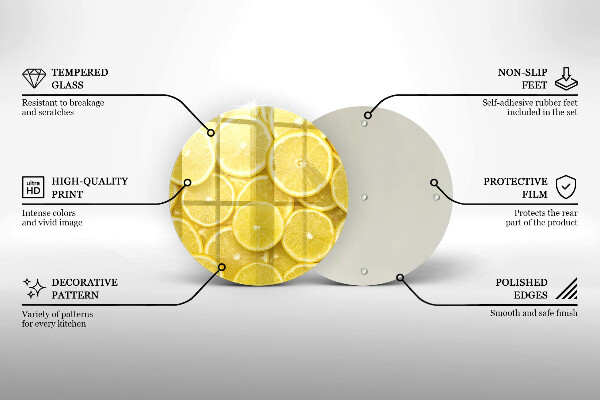 Deska kuchenna szklana Owoce cytryny