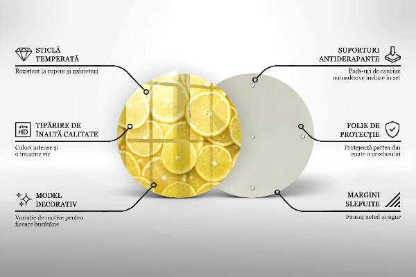 Deska kuchenna szklana Owoce cytryny