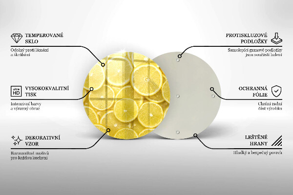 Deska kuchenna szklana Owoce cytryny