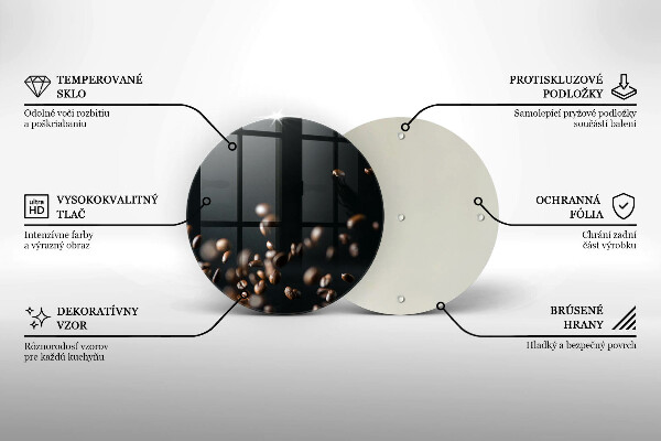 Deska kuchenna szklana Spadające ziarna kawy