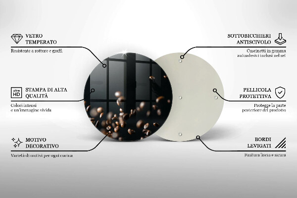 Deska kuchenna szklana Spadające ziarna kawy