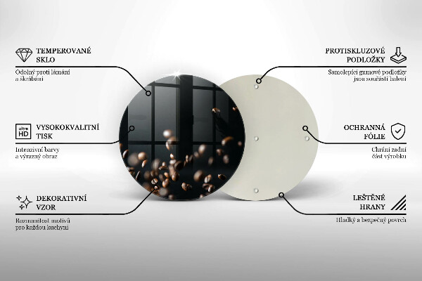 Deska kuchenna szklana Spadające ziarna kawy