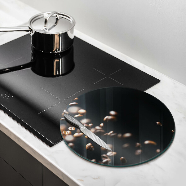 Deska kuchenna szklana Spadające ziarna kawy