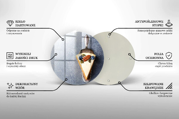 Deska kuchenna szklana Kawałek tortu