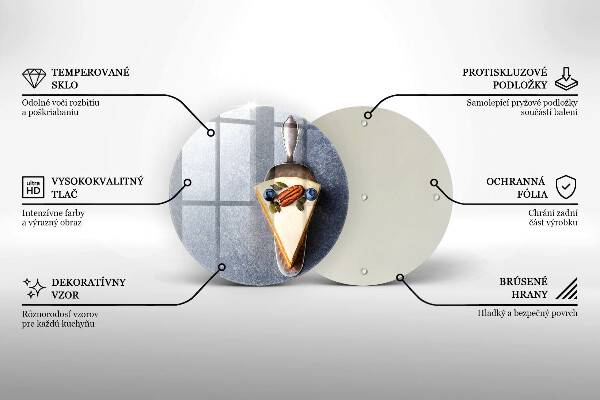 Deska kuchenna szklana Kawałek tortu