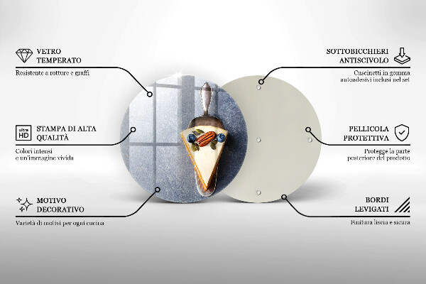 Deska kuchenna szklana Kawałek tortu