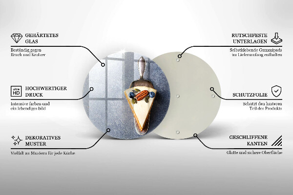 Deska kuchenna szklana Kawałek tortu