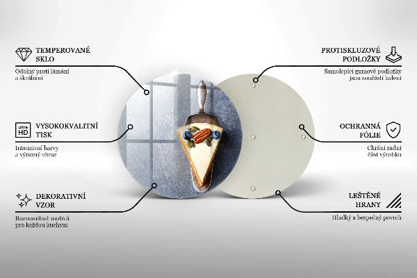 Deska kuchenna szklana Kawałek tortu