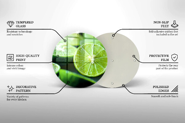 Deska kuchenna szklana Cytrusy limonki