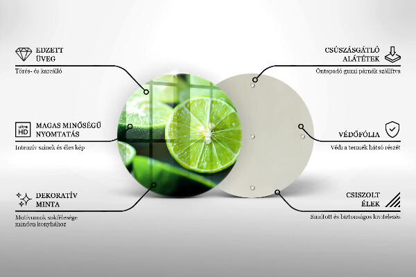 Deska kuchenna szklana Cytrusy limonki