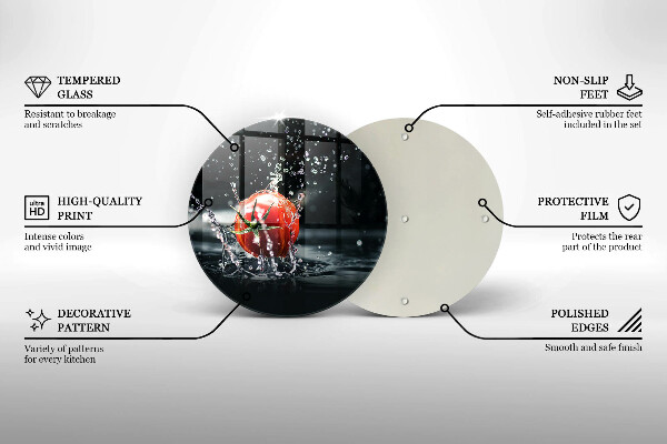 Szklana deska kuchenna Pomidor w wodzie