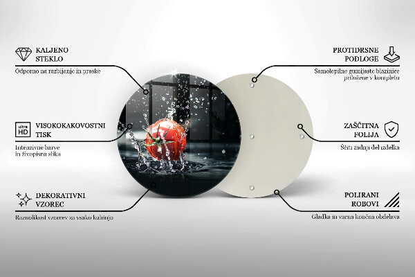 Szklana deska kuchenna Pomidor w wodzie