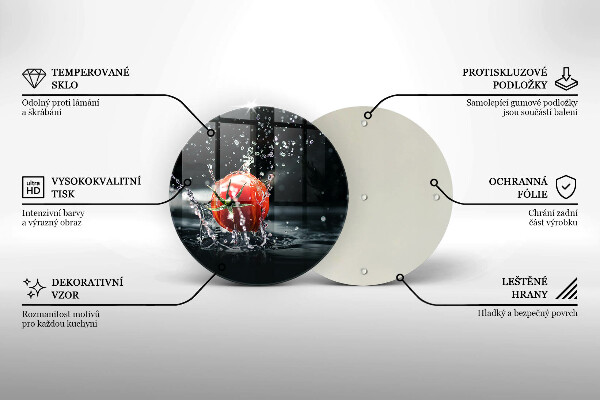 Szklana deska kuchenna Pomidor w wodzie