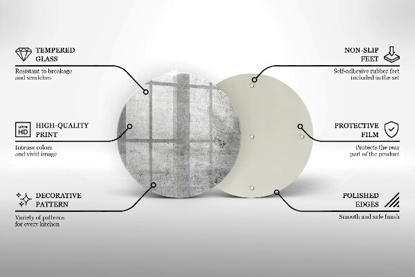 Szklana deska kuchenna Tekstura beton