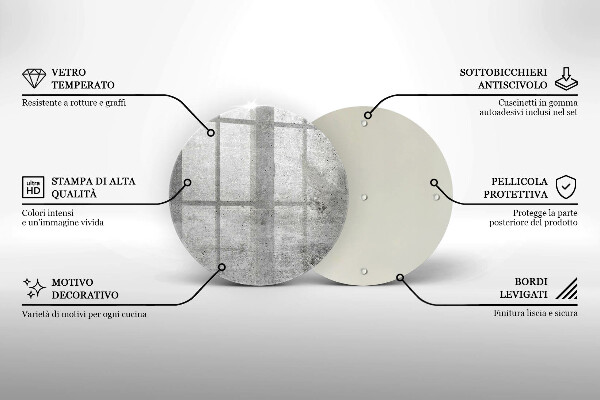Szklana deska kuchenna Tekstura beton