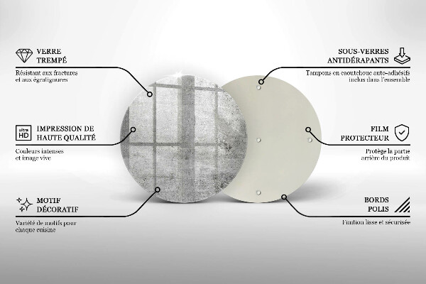 Szklana deska kuchenna Tekstura beton