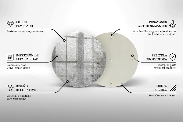 Szklana deska kuchenna Tekstura beton