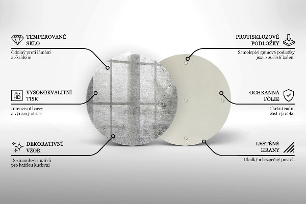 Szklana deska kuchenna Tekstura beton