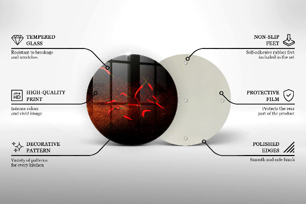 Szklana deska kuchenna Ostre papryczki chili