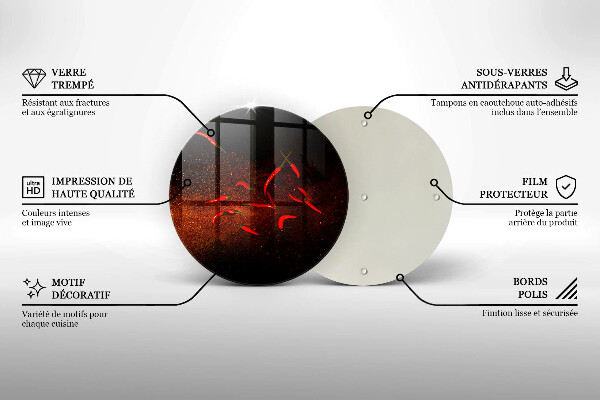 Szklana deska kuchenna Ostre papryczki chili