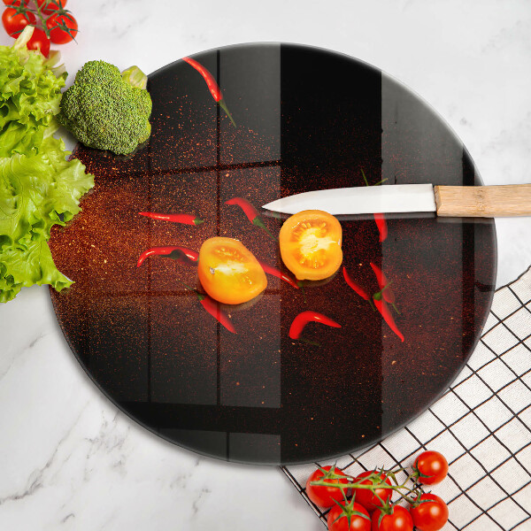 Szklana deska kuchenna Ostre papryczki chili