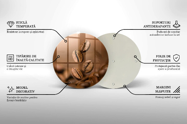 Szklana deska kuchenna Ziarna kawy