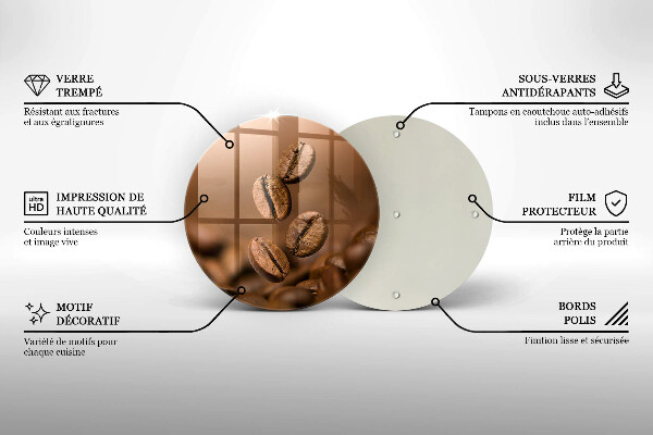 Szklana deska kuchenna Ziarna kawy