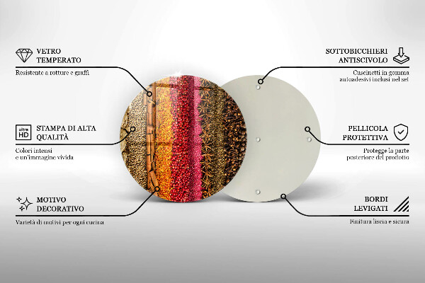 Szklana deska kuchenna Kolorowe przyprawy