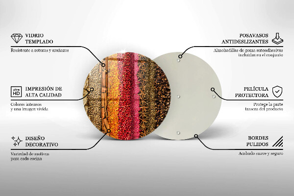 Szklana deska kuchenna Kolorowe przyprawy