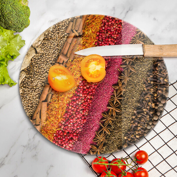 Szklana deska kuchenna Kolorowe przyprawy