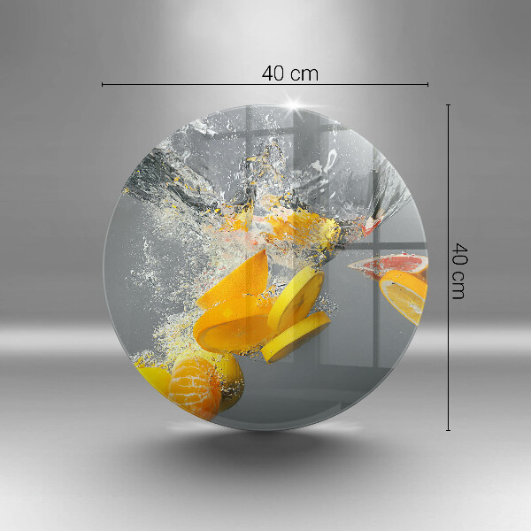 Szklana deska kuchenna Cytryny w wodzie