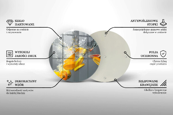 Szklana deska kuchenna Cytryny w wodzie