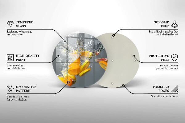 Szklana deska kuchenna Cytryny w wodzie