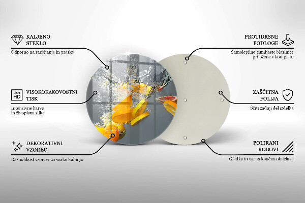 Szklana deska kuchenna Cytryny w wodzie