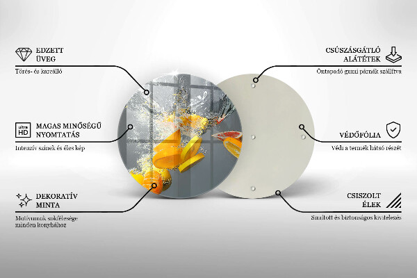 Szklana deska kuchenna Cytryny w wodzie