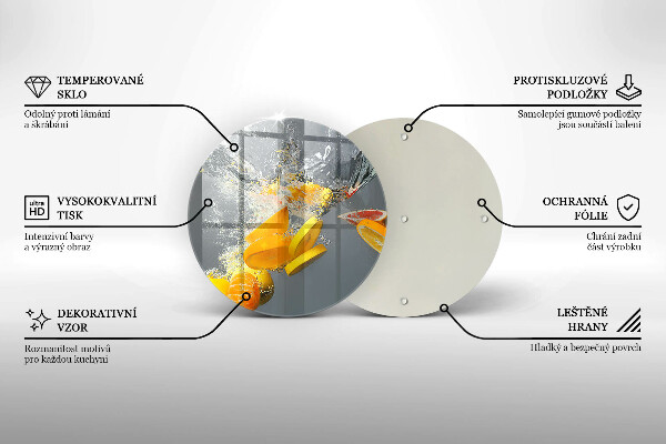 Szklana deska kuchenna Cytryny w wodzie