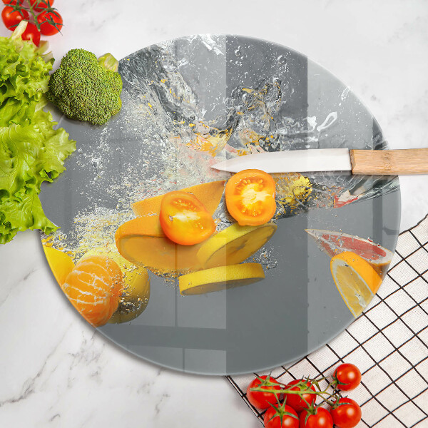 Szklana deska kuchenna Cytryny w wodzie