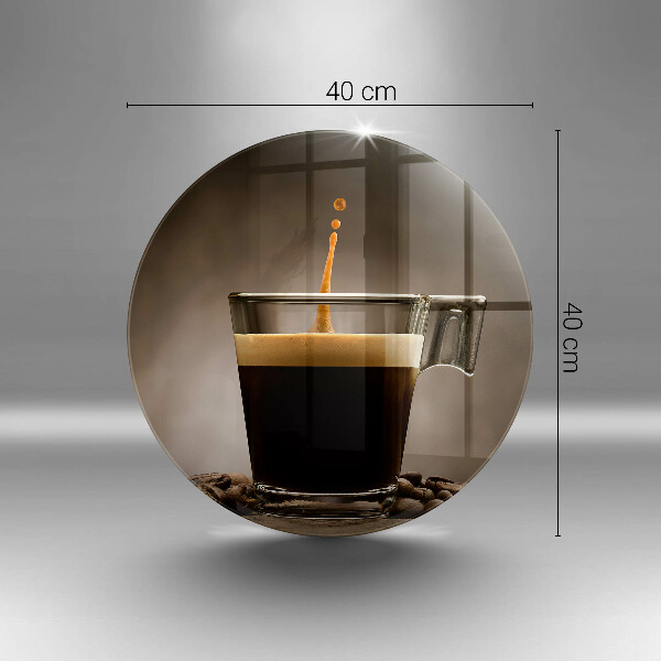 Szklana deska kuchenna Szklanka i ziarna kawy