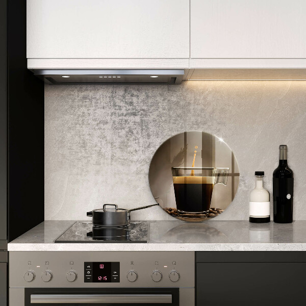 Szklana deska kuchenna Szklanka i ziarna kawy